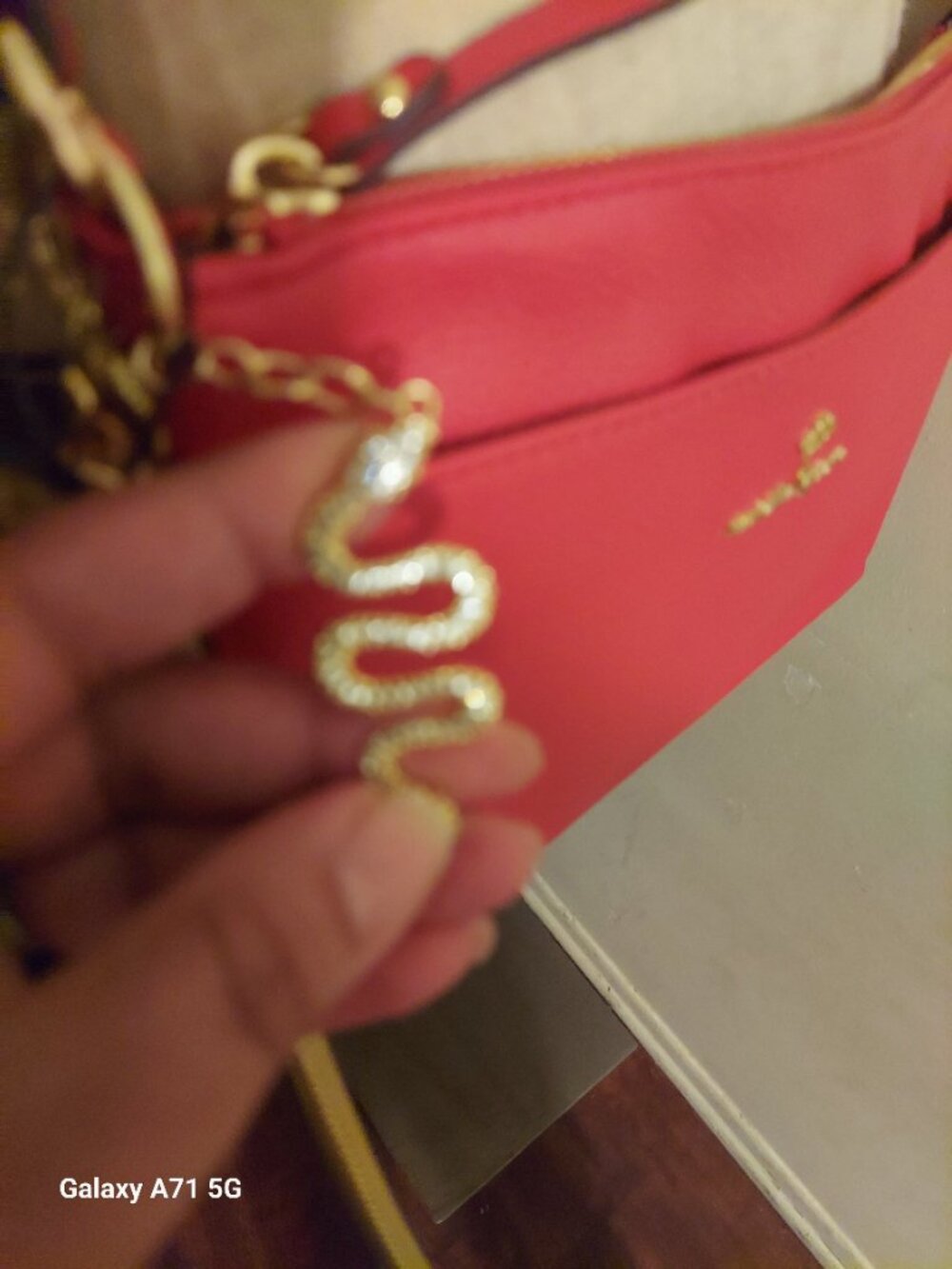 Nanette Lepore Red and Gold Crossbody for @chatwthisorthat - Picture 6 of 10